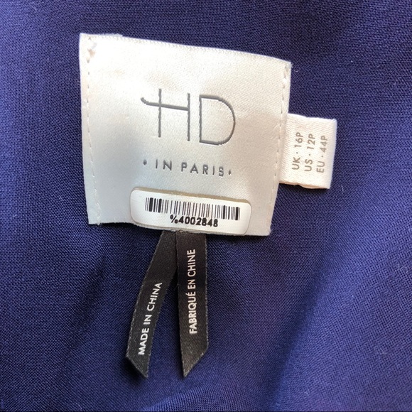 Anthro HD in Paris Grid Print Fit and Flare Midi - Picture 5 of 6